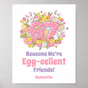 Póster ¡67 Razones por las que somos amigos Egg-cellentes