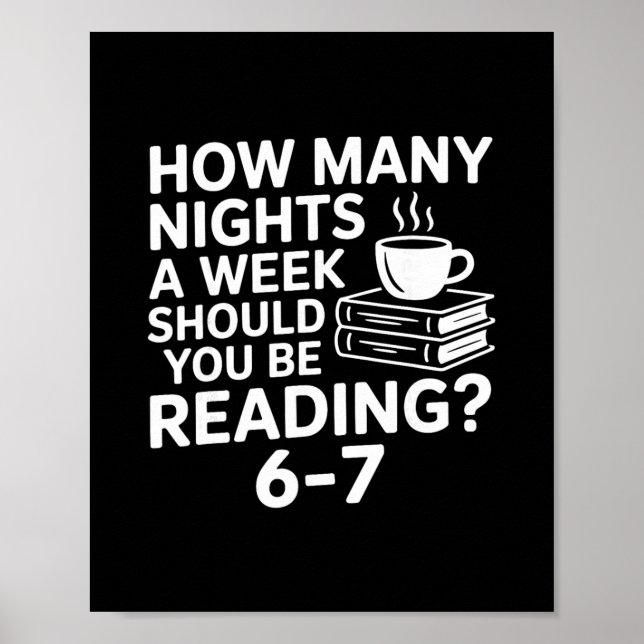 Póster 67 Reading Book Lover Funny Six Seven Meme Bookwor (Frente)