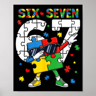 Póster 67 rompecabezas conciencia del autismo haciendo da