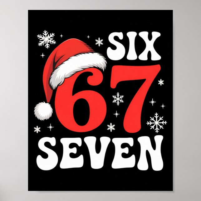 Póster 67 Santa Hat Christmas Six Seven Funny Sayings  (Frente)