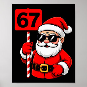 Póster 67 Santa Meme 6 7 Divertida Navidad 6-7 Seis Siete