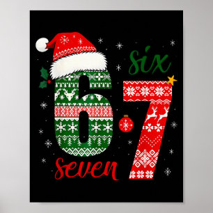 Póster 67 Santa Navidad Divertido Brainrot Para Niños Ado