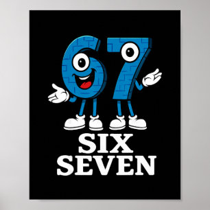 Póster 67 Seis Siete 6-7 - Divertido Brainrot Italiano Ni