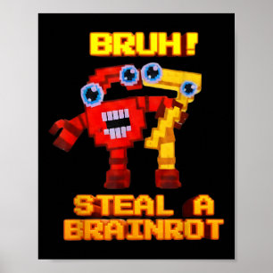 Póster 67 Seis Siete 6-7 - Divertido Robar Brainrot Niños