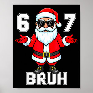 Póster 67 Seis Siete Burh Divertida Navidad 6 7 Meme Homb