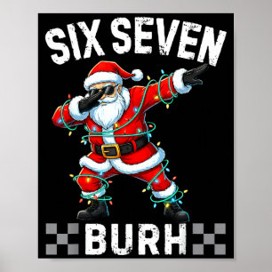 Póster 67 Seis Siete Burh Divertida Navidad 6 7 Meme Homb