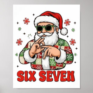 Póster 67 Seis Siete Burh Divertida Navidad 6 7 Meme Homb