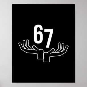 Póster 67 Seis Siete Gesto con la Mano Meme