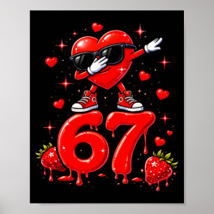 Póster 67 Seis Siete Helado Meme Días de San Valentín Div