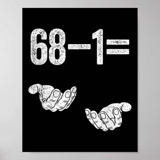 Póster 67 Seis Siete Matemáticas Matemáticas Brainrot Ecu (Frente)