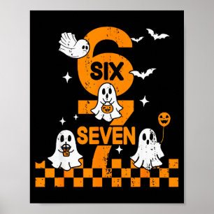 Póster 67 Seis Siete Meme 6 7 Pareja Pareo de Halloween C