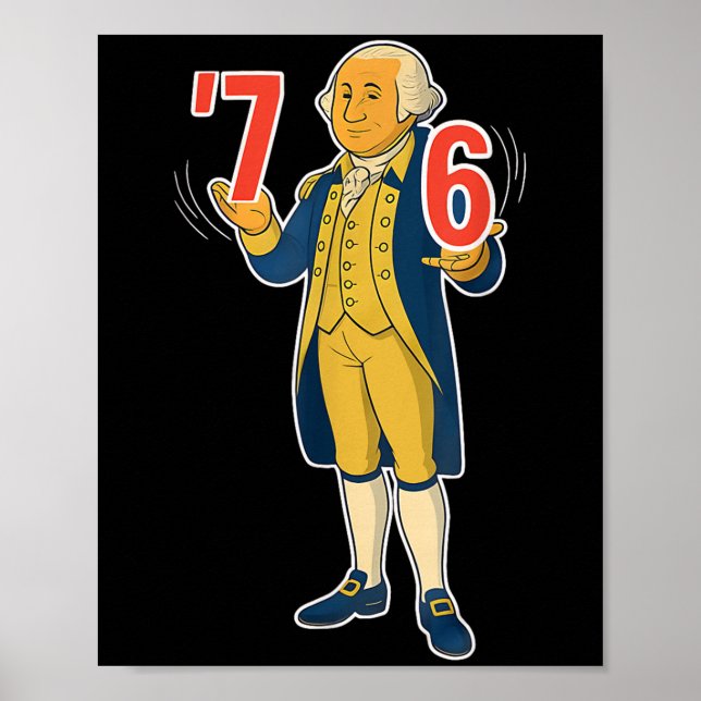 Póster 67 Seis Siete Meme Divertido George Washington  (Frente)