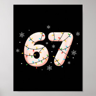Póster 67 Seis Siete Meme Gen Alfa Argot Luces de Navidad