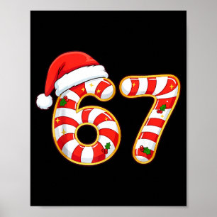 Póster 67 Seis Siete Meme Gen Alfa jerga Divertida Navida