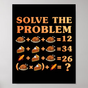 Póster 67 Seis Siete Meme Matemáticas Día de Acción de Gr