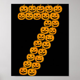 Póster 67 Sesenta y Siete Disfraz de Halloween Calabazas