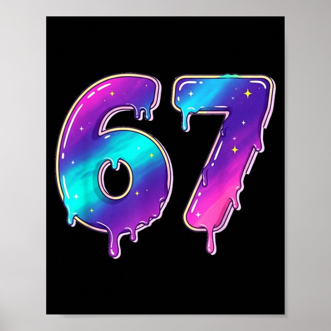 Póster 67 Shirt, 67 Meme Baseball Lifestyle 101 Apparel Y (Frente)