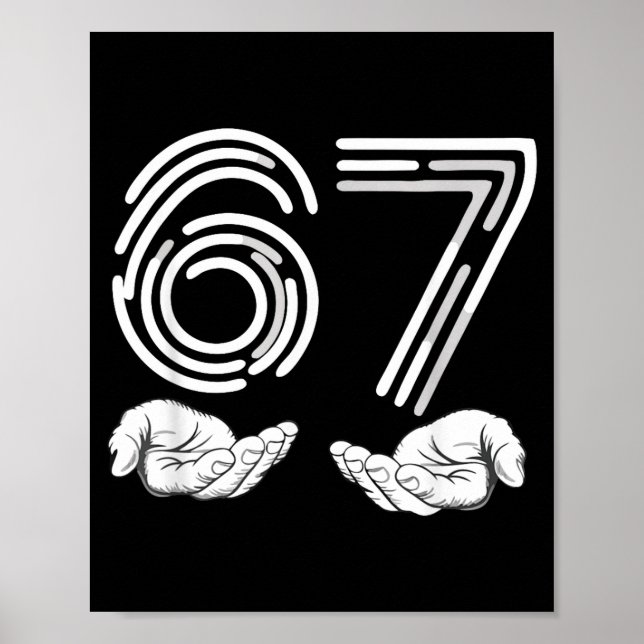 Póster 67 Shirt, Funny Shirts 67 Kid Meme Six Seven Graph (Frente)