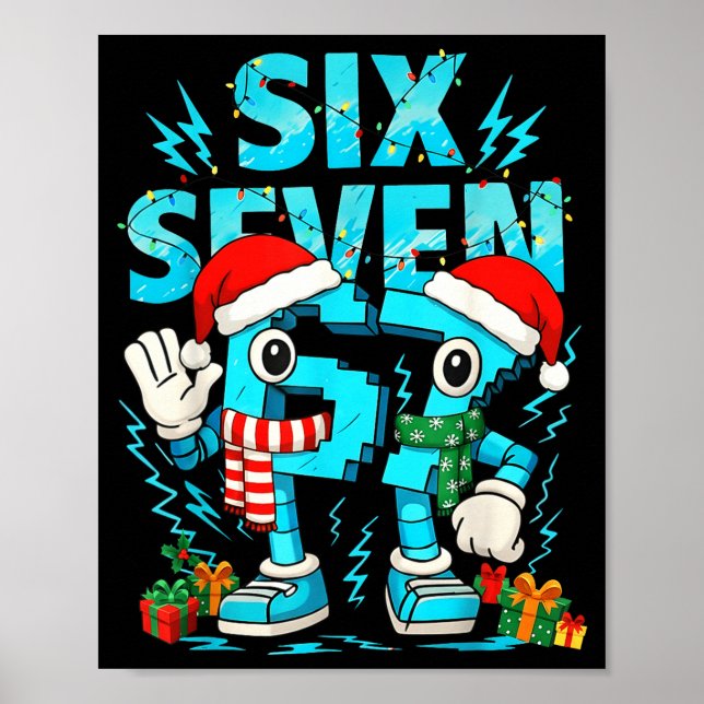 Póster 67 Six Seven 6-7 - Divertido Brainrot Italiano Niñ (Frente)