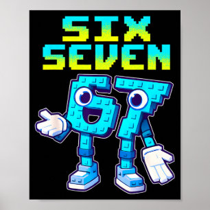 Póster 67 Six Seven 6-7 Divertido Italiano Brainrot Niños