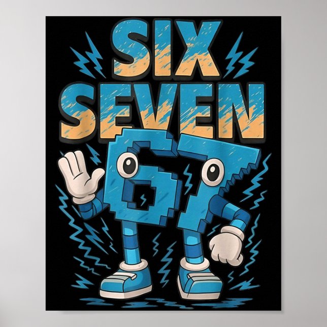 Póster 67 Six Seven 6 7 Italian Brainrot  (Frente)