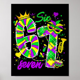 Póster 67 Six Seven Carnaval de Mardi Gras Nueva Orleans 