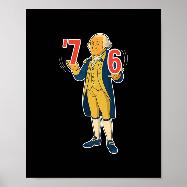 Póster 67 Six Seven Funny George Washington Meme  (Frente)