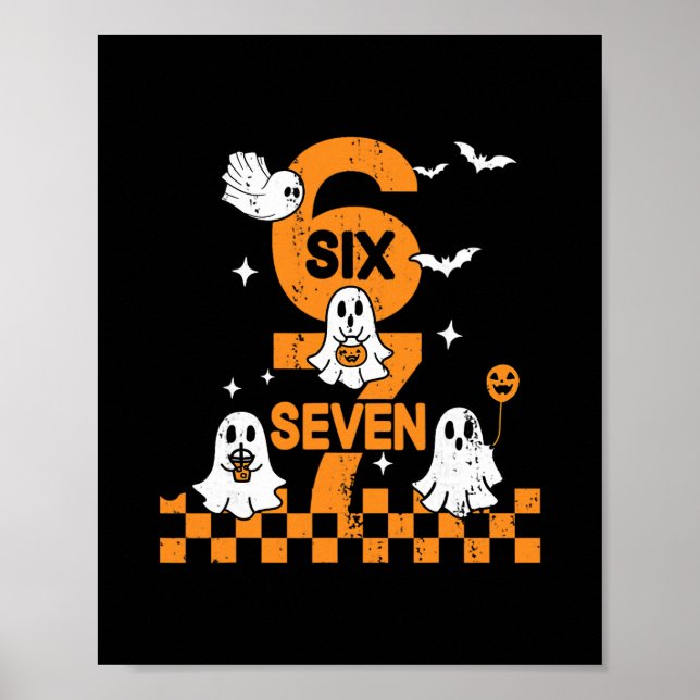 Póster 67 Six Seven Meme 6 7 Couple Matching Halloween Co (Frente)
