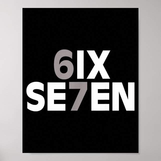 Póster 67 Six Seven Meme Funny Gen Alpha Slang Teens Kids (Frente)