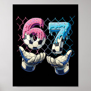 Póster 67 Six Seven Meme Niños Chicos 67 Fútbol Divertido