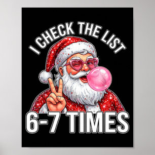 Póster 67 Six Seven Navidad Divertida 6 7 Santa Meme Homb