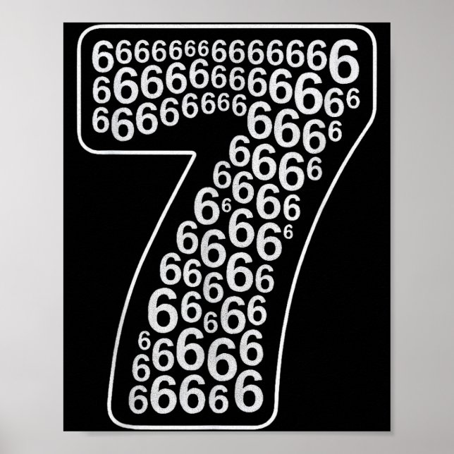 Póster 67 Sixty Seven Halloween Costume Design Funny 6 7  (Frente)