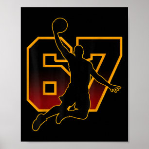 Póster 67 Sketll Meme Slam Dunk Posición Seis Siete Juego