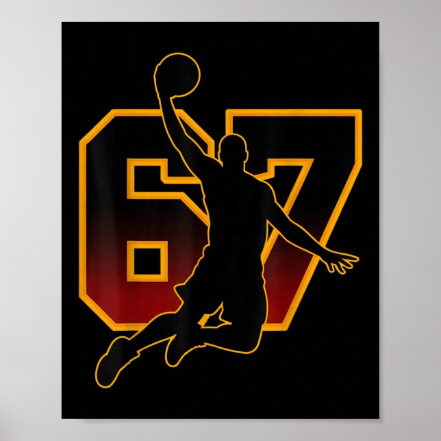 Póster 67 Sketll Meme Slam Dunk Posición Seis Siete Juego (Frente)