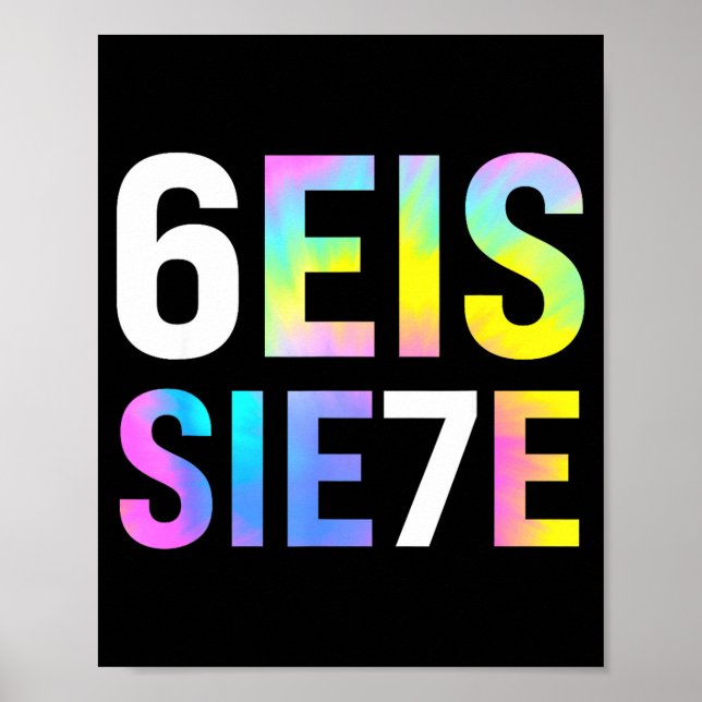 Póster 67 Spanish Meme Seis Siete Six Seven Funny Spaniea (Frente)