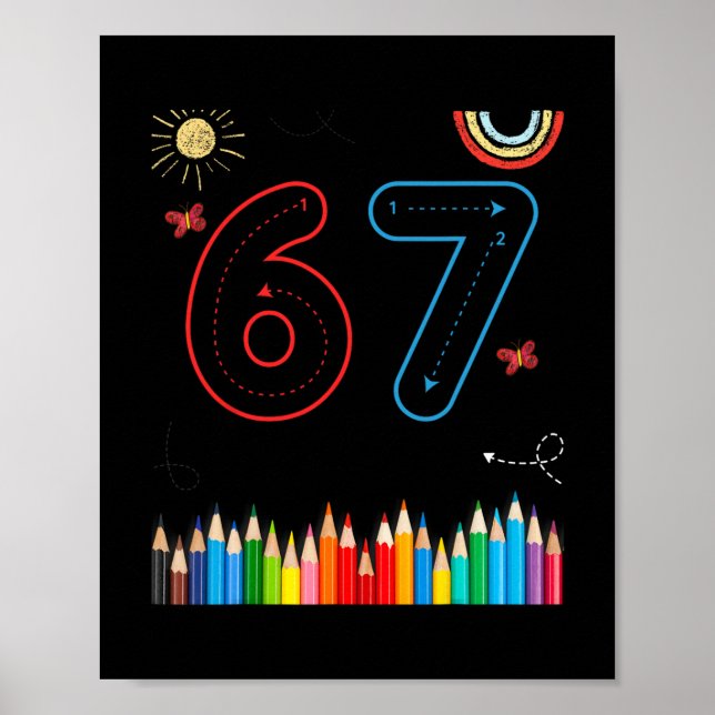 Póster 67 Tracing Funny Meme Elementary School Teachers  (Frente)