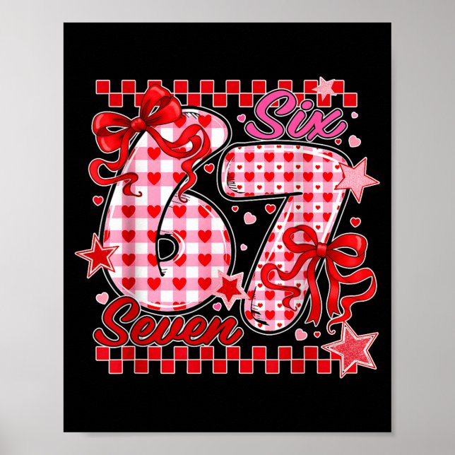 Póster 67 Valentine Six Seven Cute Love Valentine Men Wom (Frente)