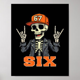 Póster 67endy Esqueleto – 67 Seis Siete Halloween 6 Manga