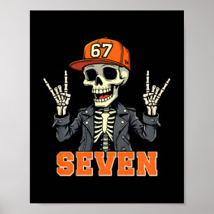 Póster 67endy Esqueleto – 67 Six Seven Halloween 7 Manga 