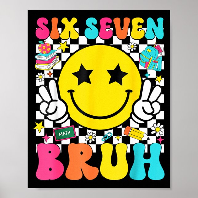 Póster 67th Day Of School Shirt 67 Days Smarter Smile Fac (Frente)