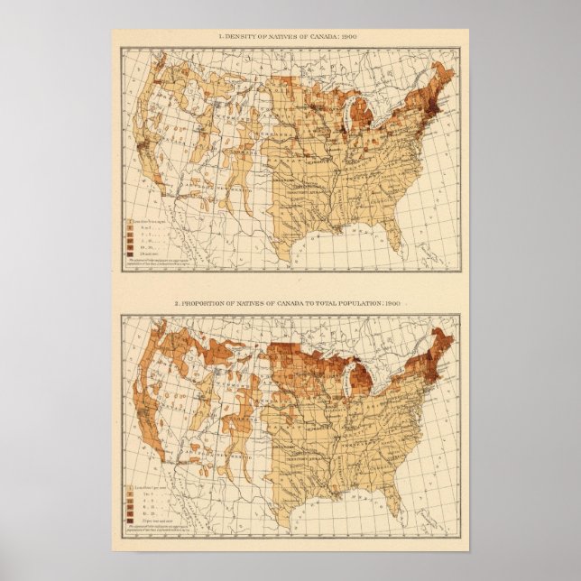 Póster 68 Nativos del Canadá 1900 (Frente)