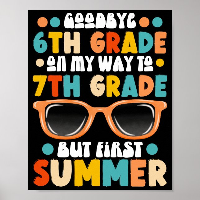 Póster 6.ª Graduación A 7º Grado Pero Primer Verano (Frente)