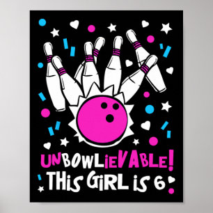 Póster 6.º Fiesta de bolos de los Chicas de cumpleaños