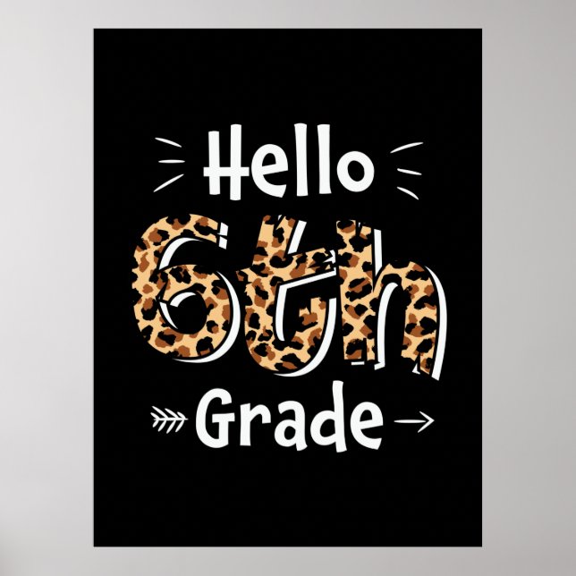 Póster 6.º Grado Docente Hola Sexto Grado (Frente)