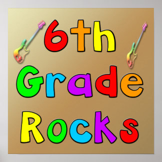 Póster 6.º Poster de rocas de grado