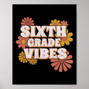 Póster 6.º Sexto Grado Vibes De Vuelta A La Escuela De Pr
