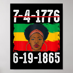Póster 6-19-1865 Mes de la historia negra afroamericana