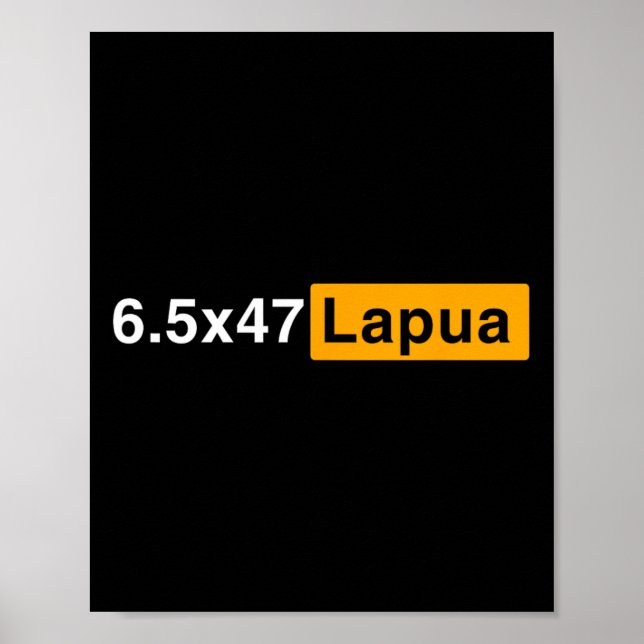 Póster 6.5x47 Lapua Ammo - Tiro con precisión de caza (Frente)