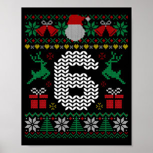 Póster 6 7 67 Meme Seis Siete Navidad Divertida Fea Parej