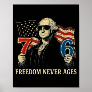 Póster 6-7 7-6 George Washington Diseño de Libertad Para 
